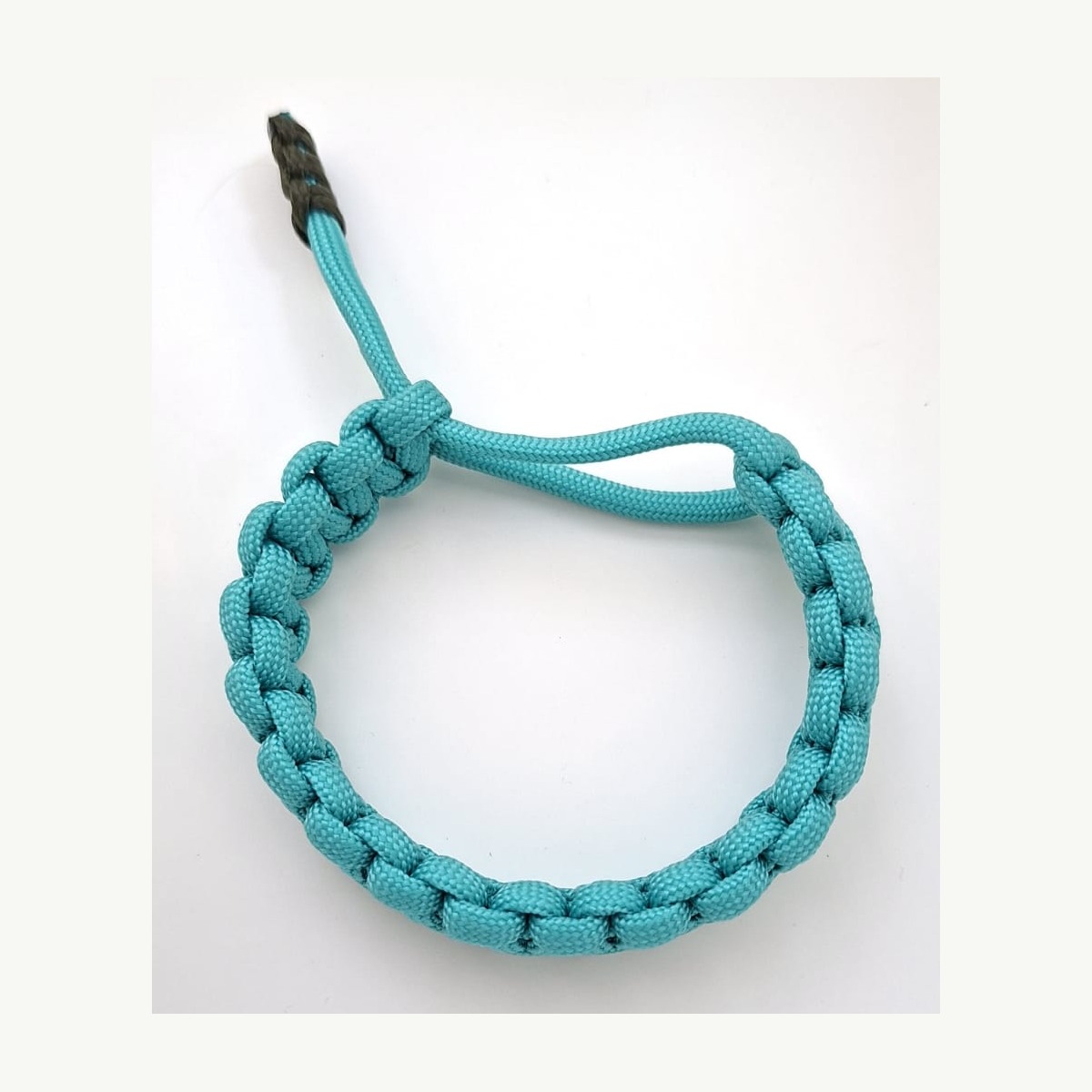 HERNES Paracord-Armband in Türkis mit farbigen Akzenten